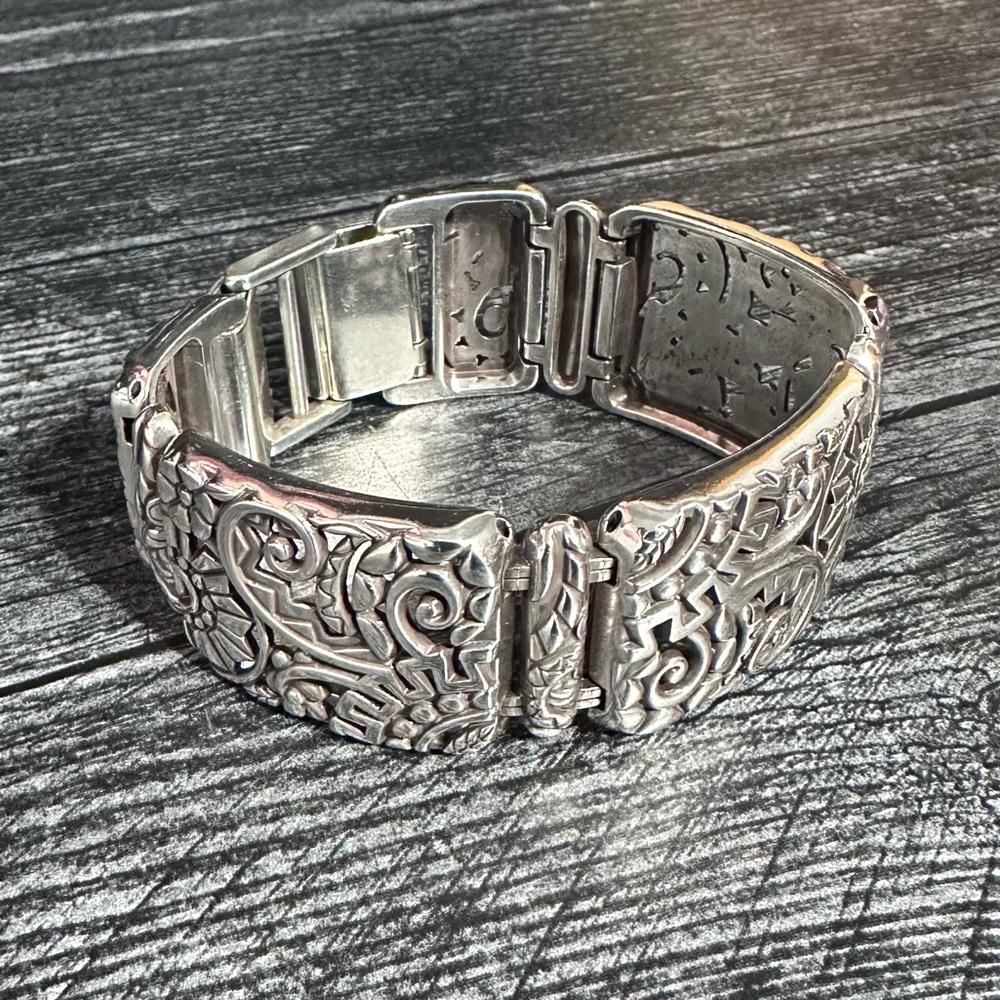 Brighton Filigree Silver Tone Link Bracelet